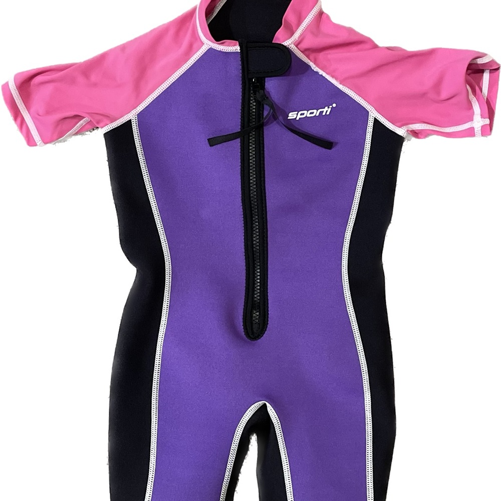 Girls Sporti Wetsuit 6X Purple Pink Black